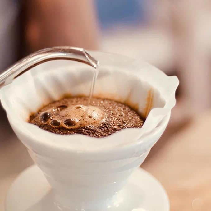 Hario V60 Plastic Coffee Dripper, Size 02, White
