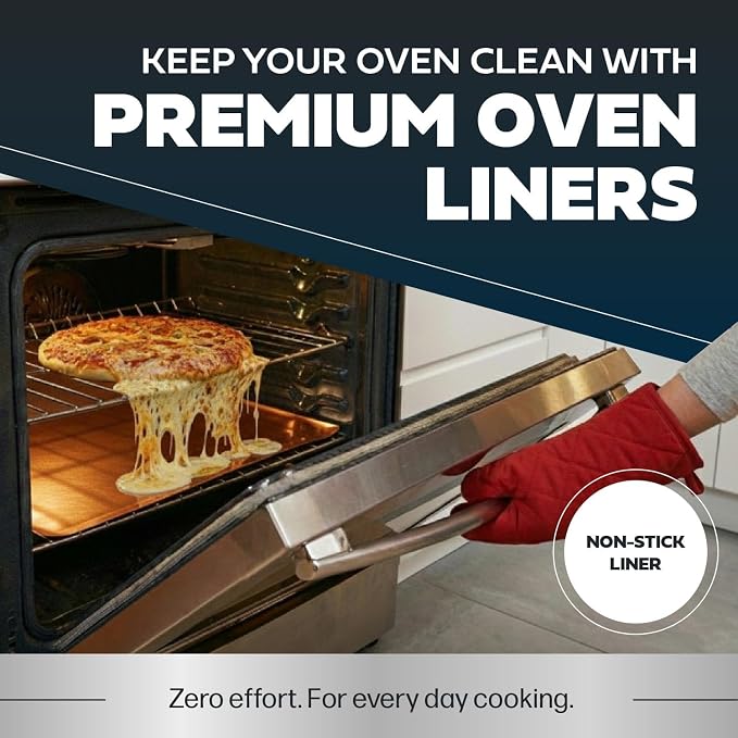 Cooks Innovations Non-Stick Oven Liner 1 Pack BPA-Free Heat Resistant Mat | Convection, Electric, Gas & Microwave Ovens | PFOA Free | Baking Mat
