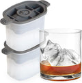 Tovolo Cat Ice Cube Mold with Yarn Pack of 2 Large Kitten Ice Molds for Whiskey Cocktails, Easy Fill No Leak Silicone Cat Shaped Ice Cube Gifts for Pet Lovers Stackable Dishwasher Safe BPA Free