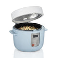Hamilton Beach Digital Programmable Rice Cooker & Food Steamer | 12 Cups Cooked (6 Uncooked) | Slow Cooker & Hard-Boiled Egg Settings | PFAS-Free Nonstick Pot | Steam Basket | Blue