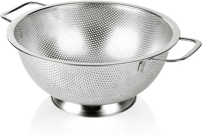 Gulex Colander Stainless Steel 3-Quart, Strainer Kitchen, Dishwasher Safe