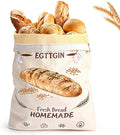 Zippered Beeswax Bread Bag, XL 17"x13" Reusable Organic Cotton Cloth Storage Bag for Homemade Sourdough Loaves, Fresh-Keeping, Freezer-Safe & Eco-Friendly (1 Pack)