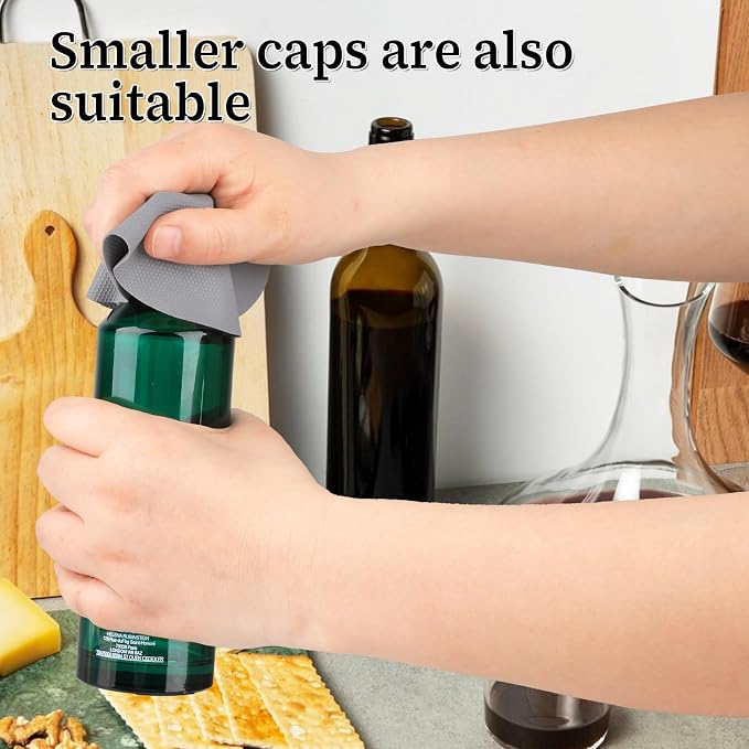 Abeillo 4PCS Jar Opener Gripper Pad, Silicone Jar Openers 5 Inch Square Multi-function Anti-Slip Coasters Bottle Jar Opener, Jar Lid Openers for Opening Cans Jars in Summer(Gray)