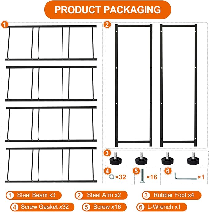 5 Gallon Water Dispenser Jug Holder Heavy Duty Water Cooler Jug Rack and 4 Tier Water Storage Rack with 12 Slots for Gallon Jugs (Black)
