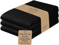 Urban Villa Kitchen Towels Cotton Dish Towels 20”x30” (Set of 3) Black