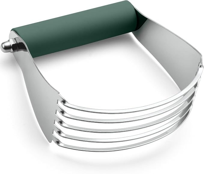 Spring Chef Large Dough Blender For Baking - Pro Pastry Blender, Pine Green | Heavy Duty Dough Mixer Hand Tool w/ Stainless Steel Blades, Professional Pastry Cutter Tool for Easy Mixing, Dishwasher Safe