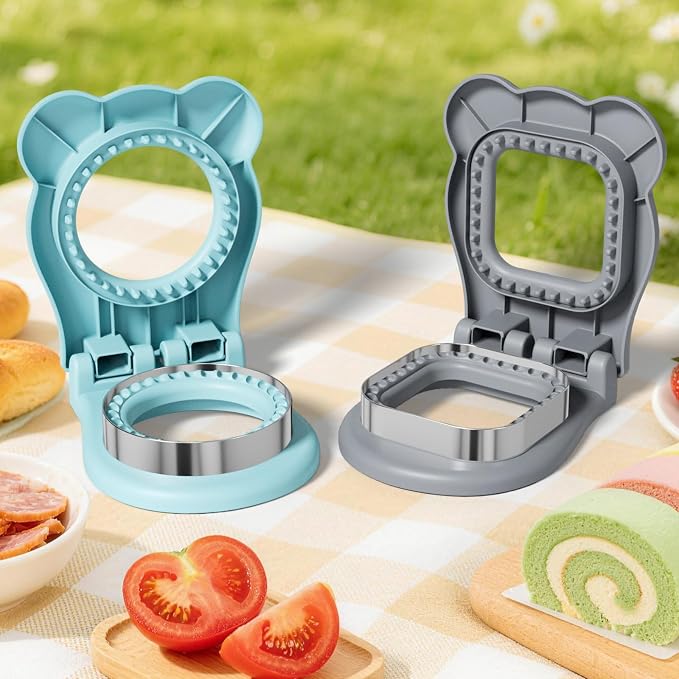 Sandwich Cutters for Kids Lunch, Breakfast Crustless Sandwich Maker | Sandwich Cutter and Sealer Circle Cookie Cutter Bread Decruster Lunch Box Accessories for Kids Children Adults