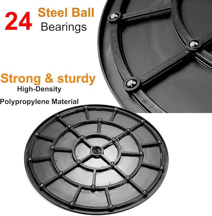 16 Inch Lazy Susan Turntable Heavy Duty Rotating Swivel Stand Lazy Susan with Steel Ball Bearings Flat Base Stand for TV/Computer/Monitor/Arts/Crafts/Bonsai/Statue/Cabinet Organizer