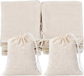 Tatuo 50 Pcs Muslin Bags 3 X 4 Inches, Cotton Drawstring Pouches Party | Natural Cotton Cloth Small Pouches, Reusable Linen Sachet for Gift Favor, Wedding Party Supplies, Craft Home Storage