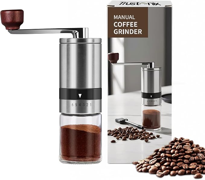 Manual Coffee Grinder for Home & Travel | Portable Hand Coffee Grinder | Cocoa Beans Grinder | Compact Design | Smooth Grinding | Easy To Use | Higher Efficiency | Powerful & Stable