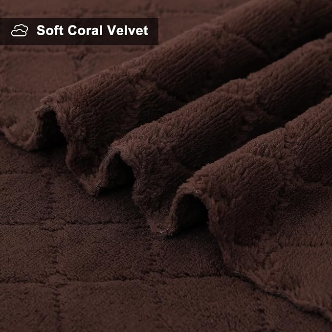 Homaxy 24 Pack Super Soft Absorbent Dish Towels, 10" x 20", Brown | Coral Velvet, Nonstick Oil Fast Drying Microfiber Cleaning Cloth, No Lint Dishcloths for washing and drying
