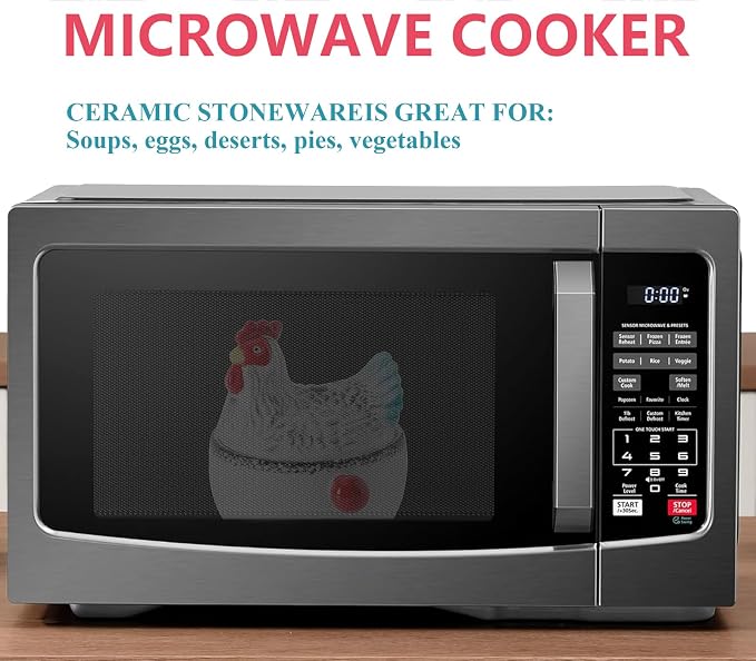 Chicken Shaped Ceramic Wave Microwave Cooker Hen Shaped Stone Wave Microwave Cooker Microwave Egg Cooker Multi-Functional Microwave Steamer & Pasta Cooker Casserole Saucepan Stew Cooker
