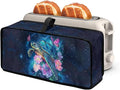 ZDCUSTOM Hibiscus Floral Sea Turle Slim Toaster Cover Fits for Most Standard 2 Slice Long Slot Toasters, Keep Kitchen Small Appliance Clean from Dust and Fingerprint