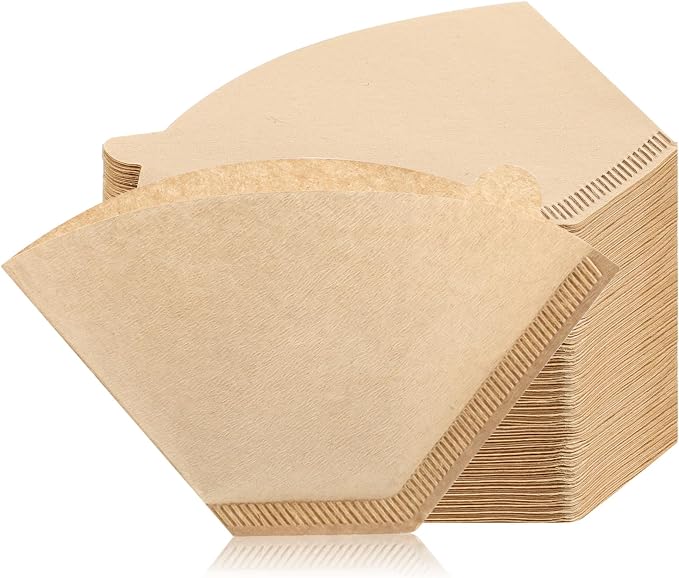 100 Count #4 Cone Coffee Filters 8-12 Cup Compatible with Ninja Maker | Unbleached, Disposable, Natural Wood Pulp Coffee Filters Compatible with Ninja, Pour Over and Drip Coffee Maker