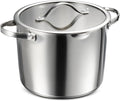 Tramontina Tempo Tri-Ply Base Stainless Steel 8-Qt Stock Pot with Lid | Induction-Ready Pasta Pot, Oven-Safe, Dishwasher-Safe