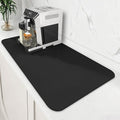 Coffee Mat Super Absorbent Dish Drying Mat Coffee Bar Mat 18"x 32", Black | Match with Coffee Machine Accessories Large Drying Mats for Kitchen Counter