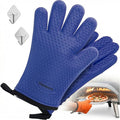 KITCHEN PERFECTION XL Silicone Pizza Oven Gloves Heat Resistant Oven Mitts | Waterproof, 5-Finger Design For A Better Grip, for Outdoor & Indoor Pizza Ovens, Compatible with Ooni, Ninja, Gozney & More