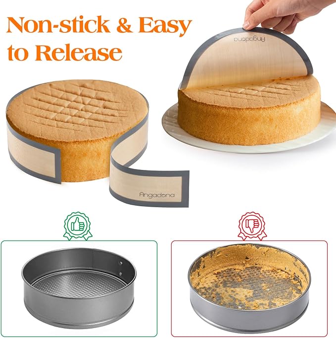 Silicone Baking Mat for Springform Pan 9 inch, Prevent cake from Sticking to Bottom and Side,Easy Clean & Non Sick Silicone Baking mat for Cheesecake Pan
