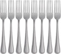 Oneida Tress Dinner Forks Silverware Set for 8, Flatware | mirror finish, dishwasher safe | cutlery set for kitchen and dining, utensil set, heavy duty, kitchen essentials