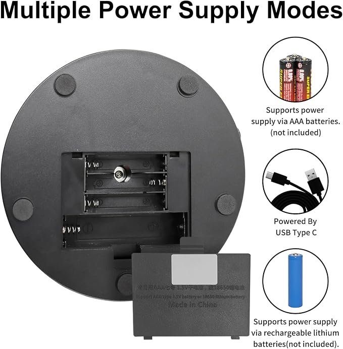 Motorized Rotating Display Stand with Remote, 7.87in 360 Electric Turntable for Display,Photography,3D Scanner Models, Motorized Lazy Susan and Photography Turntable Control Angle/Speed,Step/Swing/Continuous Rotation