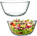 2.1 QT Borosilicate Glass Mixing Bowls Set of 2 (7.8 inch Diameter) for Cooking Baking Prepping Dishwasher & Microwave & Oven Safe, 71oz Breads Proofing Bowl