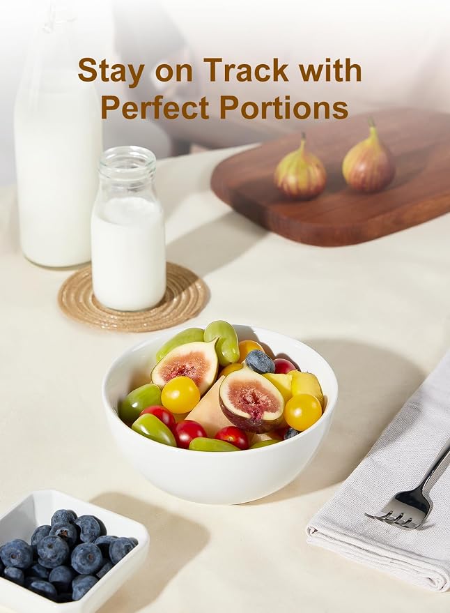 22 oz White Porcelain Bowls Set of 4 – Cereal, Soup, Rice, Oatmeal & Salad Bowls – Microwave & Dishwasher Safe, Stackable for Kitchen Use | Porcelain Bowls,Stackable, Microwave Dishwasher Safe,Cereal, Soup, Rice, Oatmeal & Salad Bowls,Kitchen Use