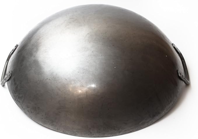 Craft Wok Big 16 Inch Heavy Canton Style Hand Hammered Carbon Steel Wok (Round Bottom) / 731W87