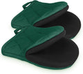 Goldmeet Mini Oven Mitts 2-Pack, 7"x5.5", 500°F Silicone Grip, Army Green | Non-Slip, Heat Resistant, Machine Washable, Hanging Loop, Fits Small Hands, for Baking Grilling BBQ Cooking