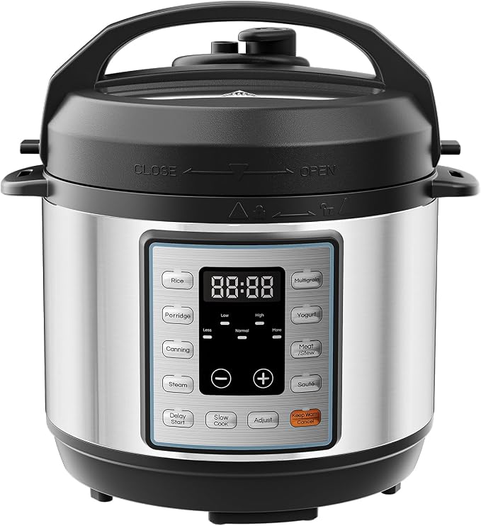 OLIXIS 10-In-1 Electric Pressure Cooker, 3 Quart Multi Cooker for Rice, Stew and Steam, Small Programmable Stainless Steel Pot with Slow Cook Function and Ceramic Inner Pot