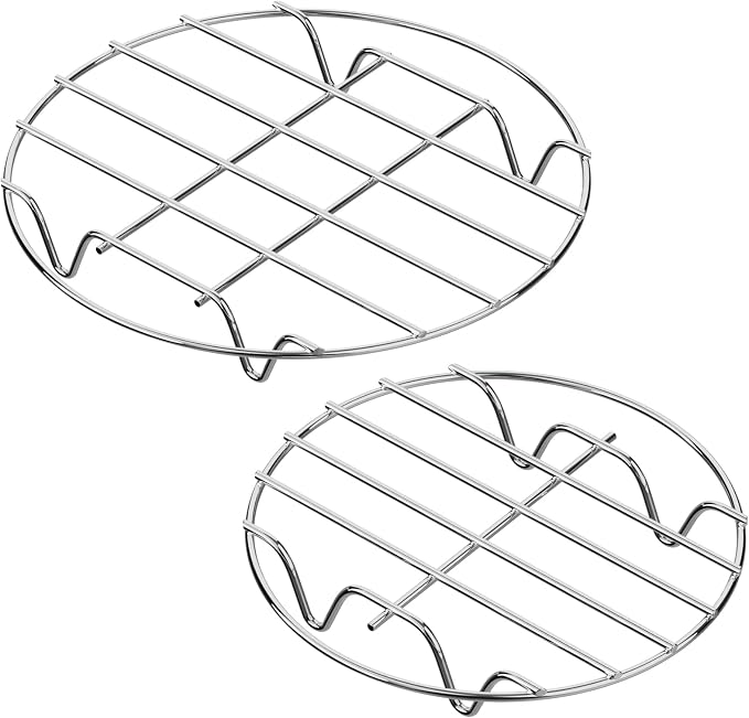 Instant Pot Trivet Rack - Steamer Rack Set, 7 and 9 Inch, 2 Pack | Two Size Set, 304 Stainless Steel, 7 and 9 Inch Racks, Pressure Cooker, Cooling, Canning, Dutch Oven, Multi-Use Support