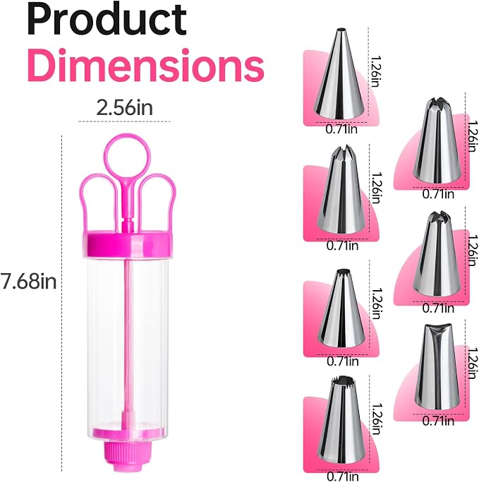 Deviled Egg Piping Tool, Devil Eggs Injector Pastry Filling Injector with 7 Stainless Steel Piping Tips, Deviled Egg Filler Tool for Egg Decorator Baking Tools for Decorating Icing Cupcake for Parties