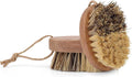 2pcs Vegetable Brush Scrubbers with Wood Handle, Dual Bristle Sisal & Palm Wooden Veggie Scrubbing Cleaner Brush for Vegetable Potatoes Carrots Mushroom Tomato Fruits Produce Cleaning Wash