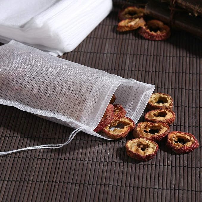 Disposable Drawstring Tea infusers Tea Filter Bags for Loose Tea Herbs 100Pcs 5.9" x 7.87" c for Brew Tea Cold Brew Coffee（ 5.9" x 7.87" /15 x 20cm） (100)