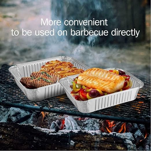 Waytiffer 30Pack 6415 Drip Pans Compatible with Weber Grills Spirit Gas Grills, Q Grills, Genesis and Genesis II LX 200 300 Series,Disposable Aluminum Foil BBQ Grease Trays, 8.5 x 6 Inch