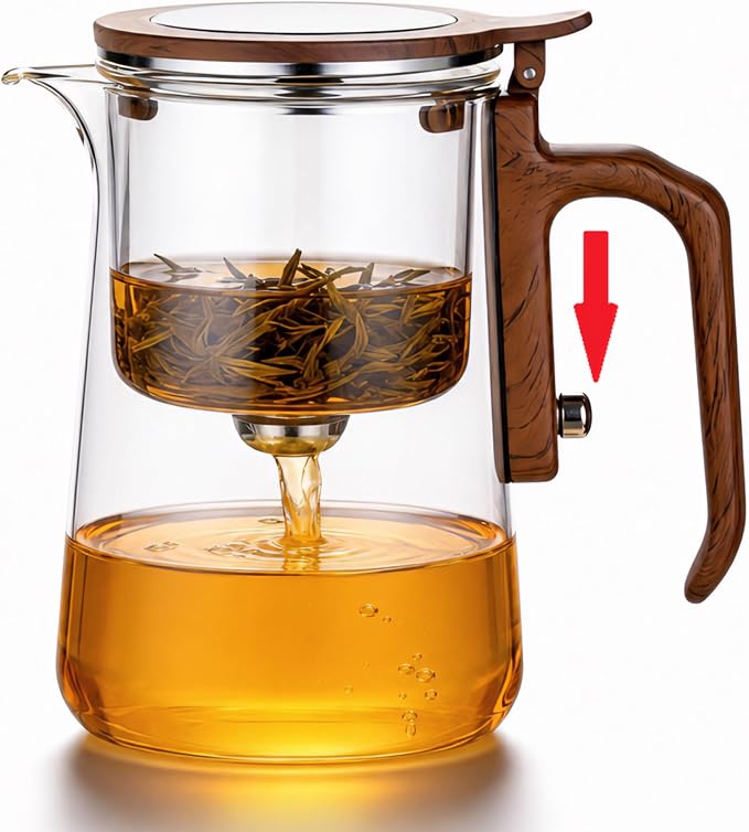 Enchanted Tea Pot with Tea Infuser, Loose Leaf Tea Steeper, 27.4oz | Magic Teapot for Loose Leaf Tea Diffusers, Glass Tea Maker, Ideal Gift for Tea Lovers
