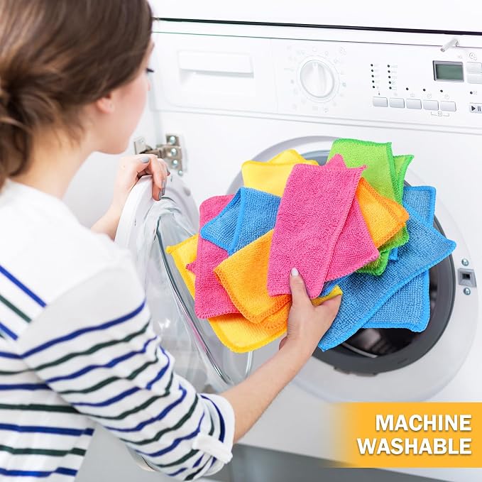 30 Pcs Dry Erase Cloth,6 X 6 Inch,Green/Blue/Yellow/Pink/Orange | Cleaning Rags Reasonable Whiteboard Cloth Kitchen Towels Microfiber Towels Cars Wash