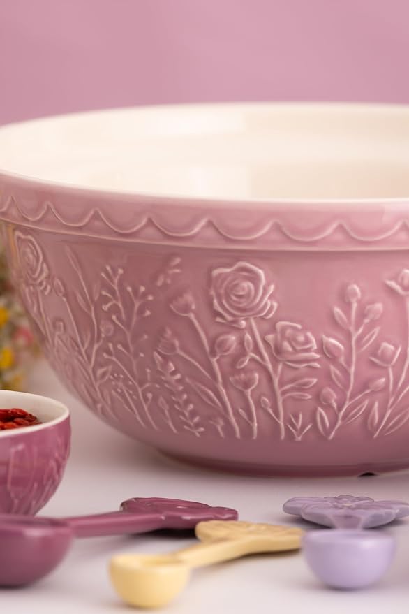 Mason Cash In The Meadow S12 (4.25 Qt) Mixing Bowl | Rose (Pink)