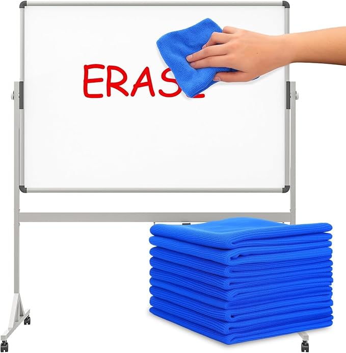 50 Pcs Dry Erase Cloth,6 X 6 Inch,Green/Blue/Yellow/Pink/Orange | Cleaning Rags Reasonable Whiteboard Cloth Kitchen Towels Microfiber Towels Cars Wash