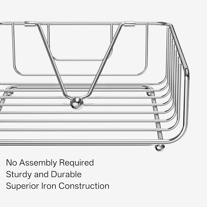 Napkin Holder for Table with Weighted Arm, Dinner Metal Flat Napkin Holders for Paper Napkins, Outdoor Napkin Dispenser Restaurant (Silver)
