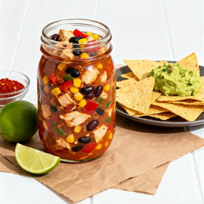 ComSaf 32 oz Wide Mouth Mason Jars 2 Pack Large Glass Jars with Lids | BPA-Free Materials, Quart Size, Chunky Salsa, Canning Pickling Sauce, Meal Prep Salad, Sourdough, Jam Jelly, Meal Prep