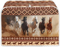 Aztec Southwest Horse Printed Toaster Dust Cover - Brown, Black; Small Appliance Cover; Fingerprint Protection