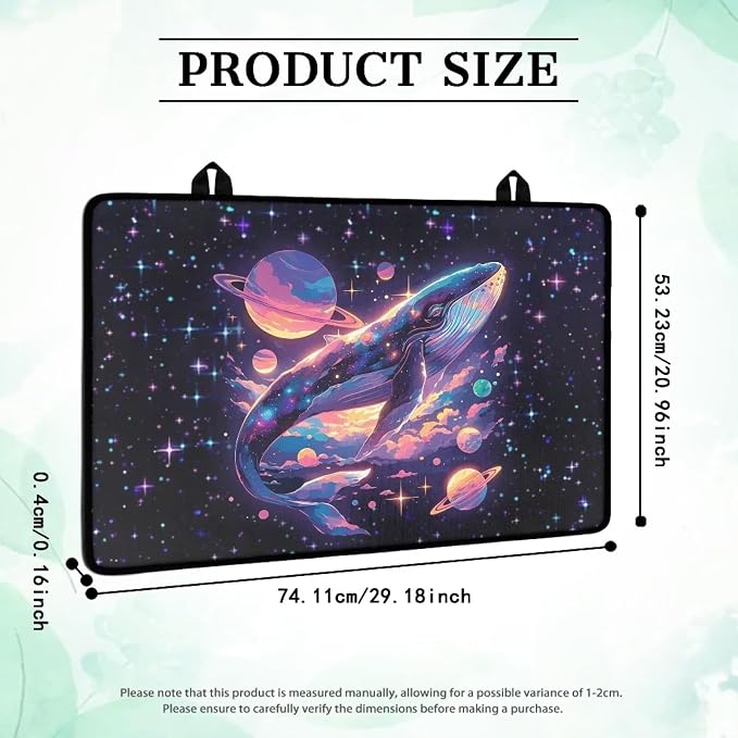 Whale Galaxy Silicone Electric Stove Top Cover Mat 29’’ x 21’’ Ceramic Stove top Cover, Heat Resistant Glass Cooktop Protector Flat RV Range Stovetop Protector Home Kitchen Decor