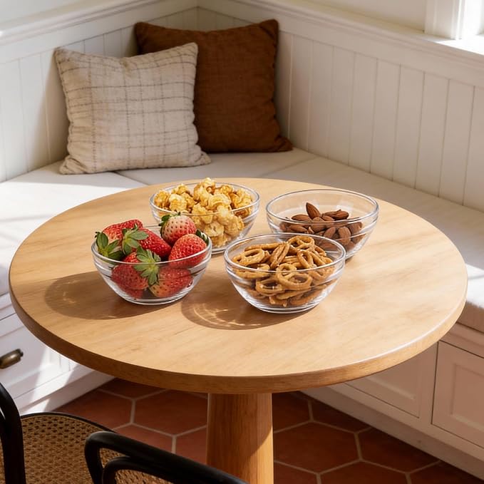8.5 oz Clear Glass Bowl, Small Prep Bowls for Prepping Ingredients, Dishwasher and Microwave Safe, Stackable, Set of 6