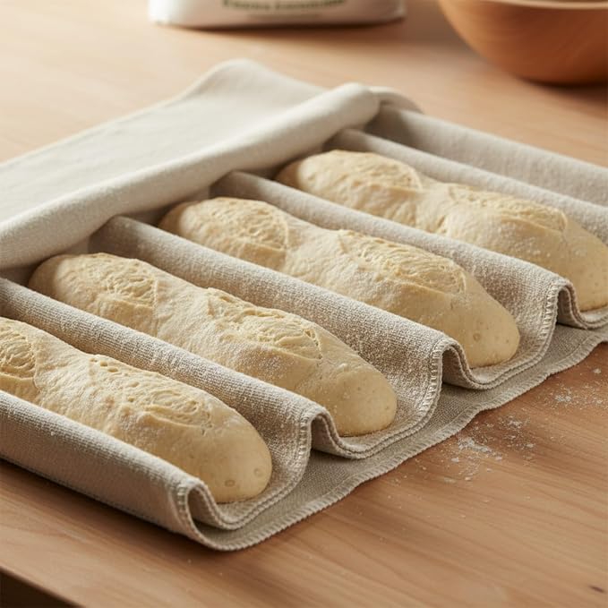 Flour Sack Towels Sourdough Bread Baking Supplies | Bread Dough Proofing Unbleached Bread Proofing Cloth, Organic Cotton Baking Cloth for Baguettes, Ciabatta, Pastry – Reusable, 28"x28", 6-Pack