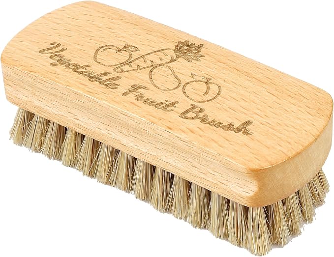 Vegetable Scrubber, Veggie Potato Fruit Brush for Food | Firm Bristles, Wood Veggie Wash Scrubber, Carrot Cucumber Tableware Cleaning, Kitchens Camping Brush Tool