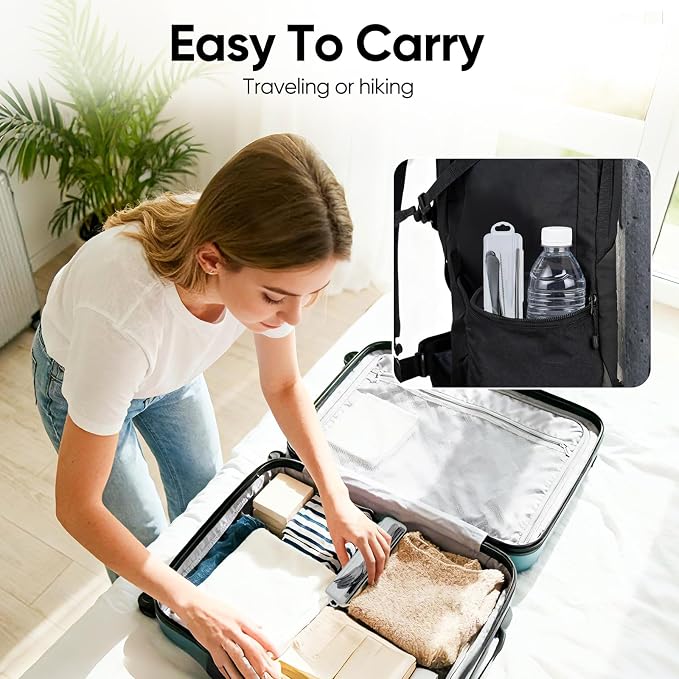 Travel Camping Utensils with Case, 6 Pcs Reusable Stainless Steel Silverware Cutlery Set, Spoon, Fork, Knife + Straw/Brush Kit for Camping, Travel, Office, Lunch Box, Eco On-the-Go (black)