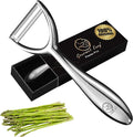 Gourmet Easy Vegetable Peeler Ultra Sharp Stainless Steel Blade (Y Peeler) | Left and Right Hand Compatible, Easy Peel and Slice, Ergonomic Handle, Comfortable Grip, Dishwasher Safe, 5-Year Warranty