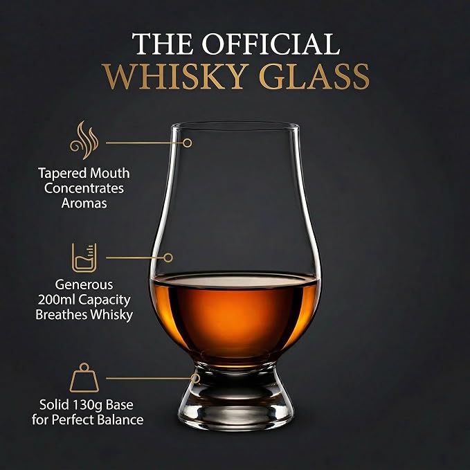 GLENCAIRN Whiskey Glass, Gift Set of 2 in Twin Carton | Glencairn Official Whisky Glass | Twin Pack