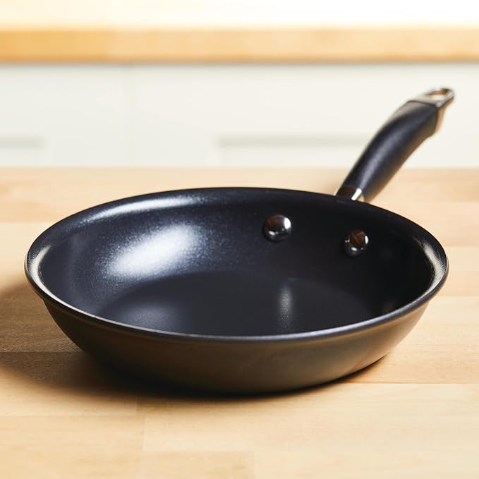 Anolon Advanced Home Hard-Anodized Nonstick Frying Pan, 8.5-Inch Egg Pan, Onyx