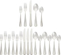 Amazon Basics Silverware Set, Stainless Steel Flatware, Dishwasher Safe, Service for 4, 20-Piece Forks and Spoons, Round Edge, Everyday Use